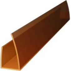 Nobeiguma profils polikarbonāta loksnēm PC-U 8-10 mm, Bronza 2,1m