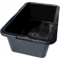 Taisnstūra plastmasas konteiners 60 litri, melns