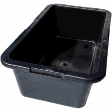 Taisnstūra plastmasas konteiners 60 litri, melns