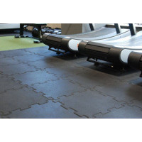 Gumijas grīdu segums PUZZLE sporta zālēm un āra laukumiem 18mm 1000 x 1000 mm, zaļš