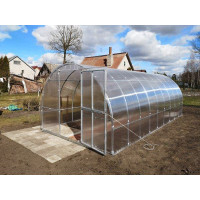 Siltumnīca KLASIKA TUBE 3x10m (30m2) ar pamatiem un 6mm polikarbonāta pārklājumu; 4779037492510