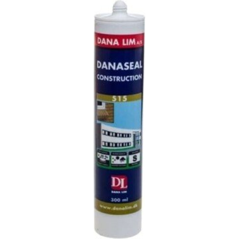 Bezkrāsains silikona hermētiķis (300 ml) Danaseal Construction
