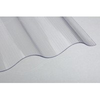Profilētā loksne PVC SINUS, 0.90x2.00m, caurspīdīga;