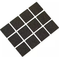 Dedra-Exim Pašlimejošas filca paplaksnes komplekts 12 gab., kvadrata 25 mm, brunas