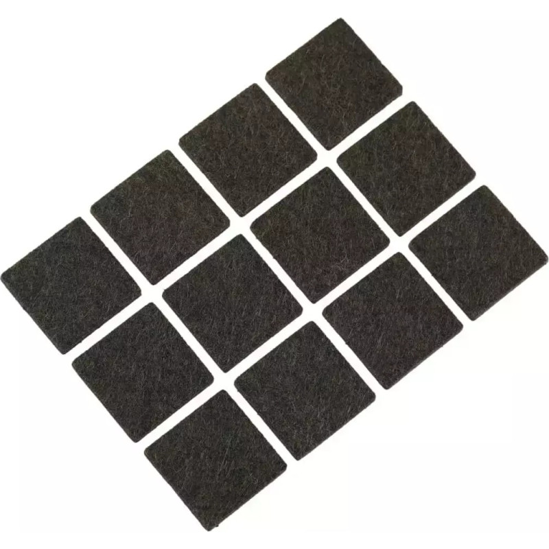 Dedra-Exim Pašlimejošas filca paplaksnes komplekts 12 gab., kvadrata 25 mm, brunas