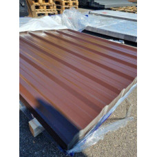 Metāla segums T18 E trapecveida, 0,40mm 2000x1185mm PS RAL8017 Brūns