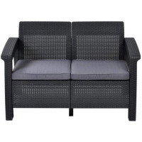 Dubultdīvāns KETER CORFU LOVE SEAT grafīta pelēks
