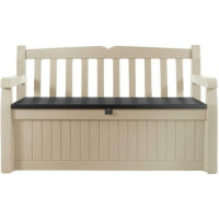 Dārza sols - mantu kaste KETER EDEN GARDEN BENCH 265 L, bēša/brūna