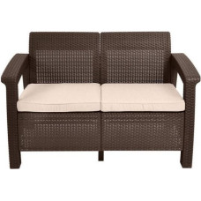 Dubultdīvāns KETER CORFU LOVE SEAT brūns