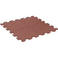 Gumijas grīdu segums PUZZLE sporta zālēm un āra laukumiem 18mm 1000 x 1000 mm, sarkans