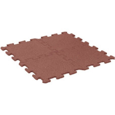 Gumijas grīdu segums PUZZLE sporta zālēm un āra laukumiem 18mm 1000 x 1000 mm, sarkans