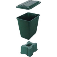 Kvadrātveida ūdens tvertnes paaugstinājums 30cm, zaļš