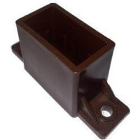 Horizontālā profila PVC turētājs 20x40 mm, brūns