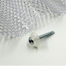 Stiprinājuma skrūves metālam ar starpliku (caurspīdīgu) MK PC DIAMONDS 5x40mm, 50 gab/iepak.