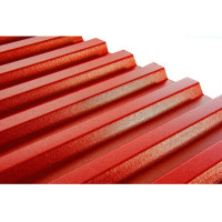 PVC Trapecveida profilētā loksne Sarkana 1,2x900x2000 mm;