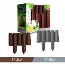 Dekoratīvā apmale / nožogojums dārzam 150x270 mm, 8 gab (2,2 m)., brūna
