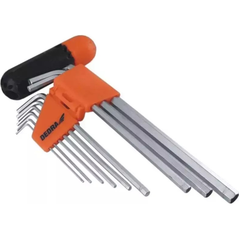 Seškanšu atslegas CrV, 1,5–10 mm, 9 gab. supergari, mainams rokturis