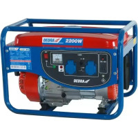 Elektrogenerators, jauda 2,0 kW, maks. 2,2 kW, AVR, 2 x 220 V ligzda, 1 x 12 V ligzda, 8,3 A