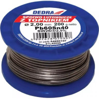 Lodalva ar kusni, 40 % SN, Pb60Sn40, 2,0 MM, 200 G, spole