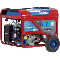 Elektrogenerators, jauda 5,0 kW, maks. 5,5 kW, AVR, 2 x 220 V ligzda, 1 x 12 V ligzda, 8,3 A