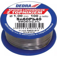Lodalva ar kusni, 60 % SN, Pb60Pb40, 1,0 MM, 100 G