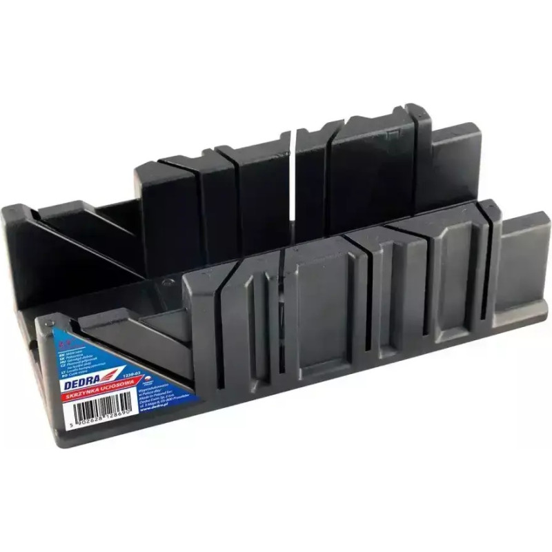 Plastmasas slipzagešanas kaste 2,5”, 250 x 65 x 60 mm, zagešanas lenki: 22,5°, 45°, 90°, RAŽOTA POLIJA