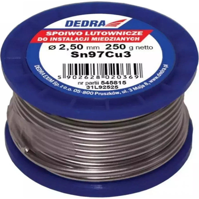 Lodalva, 97 % SN, Sn97Cu3, 2,5 MM, 250 g