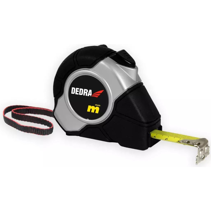 Merlente, 3 m/16 mm, I CE, korpuss ar gumijas parklajumu, par 30 % biezaka
lente ar neilona parklajumu, magnets, AUTOMATISKA fiksacija, turetajs