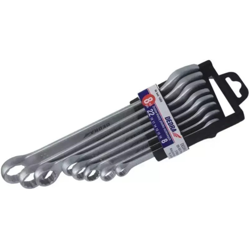 Kombinetas atslegas CrV, 8, 10, 12, 13, 14, 17, 19, 22 mm, 8 gab.