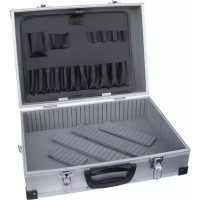 Aluminija instrumentu koferis, 460 x 325 x 150, sudraba