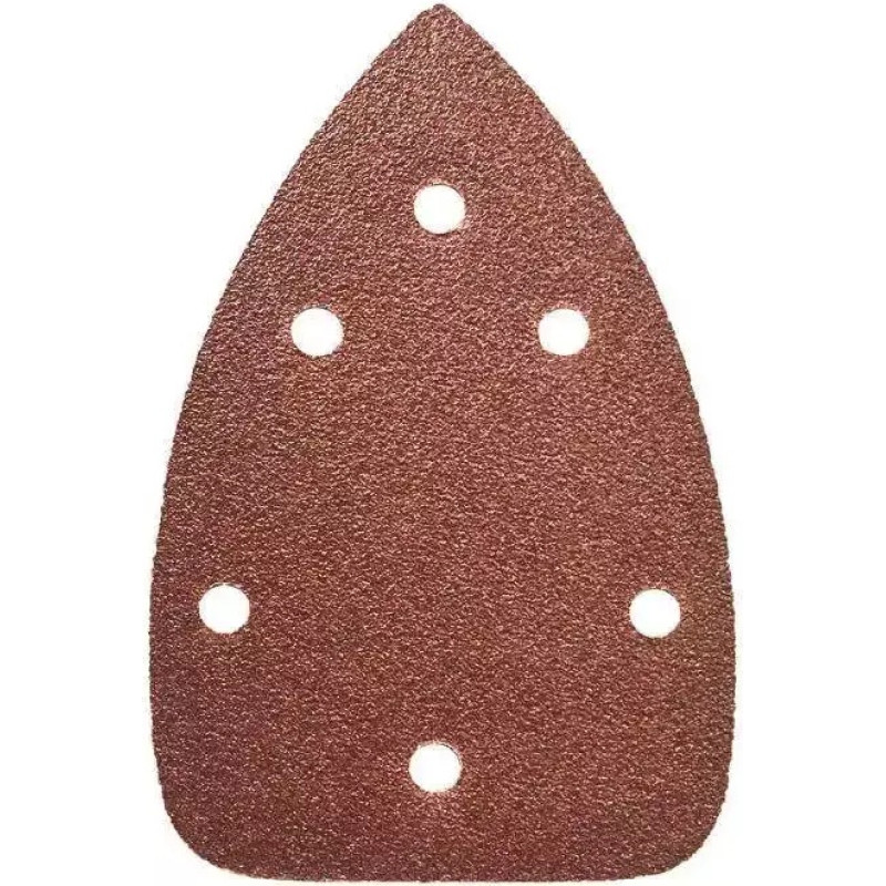 Trijsturveida slippapira paliktni ar caurumiem, 5 gab., gradacija120#, mikroaku stiprinajums (Velcro), 140 x 140 x 80 mm