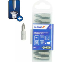 Skruvgriežu uzgali Phillips PH2x25mm, 10gab. plast. karba
