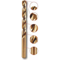 Kobalta urbis metalam, 5,0 x 86 mm, HSS, DIN338, 1 gab.