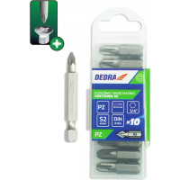 Skruvgriežu uzgali Pozidriv PZ2x50mm, 10gab. plast. karba