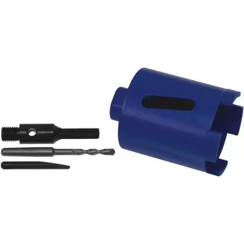 Komplekts: urbšanas kronis, sešsturains adapteris, piloturbis, dornis, diametrs 68 mm, garums 75 mm