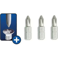 Skruvgriežu uzgali Phillips PH3x25mm, 3gab. blisteris