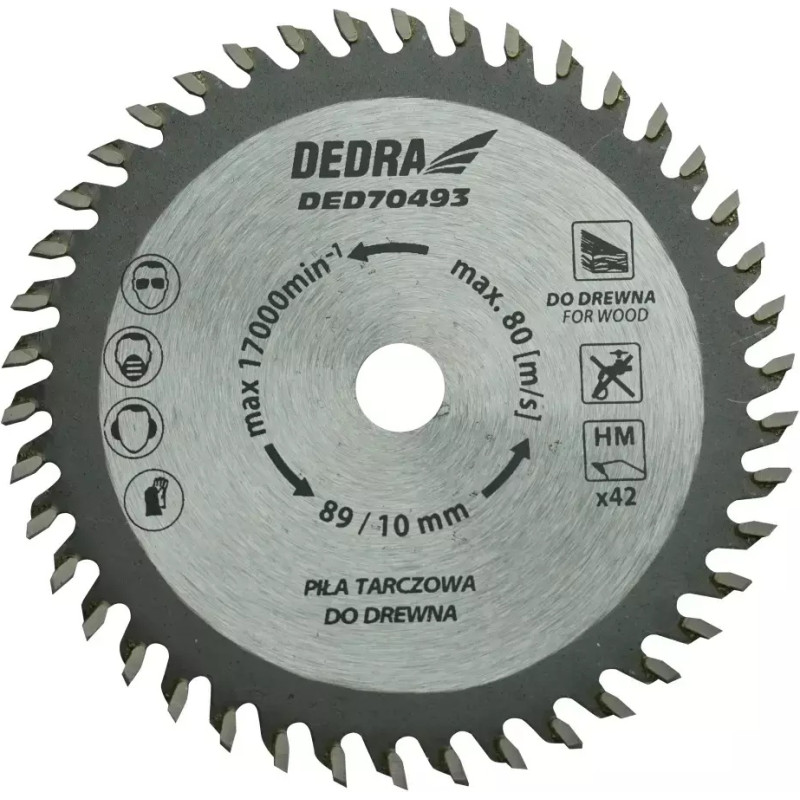 Ripzagis 89x10x1,1x1,8x42T paredzets DED7049