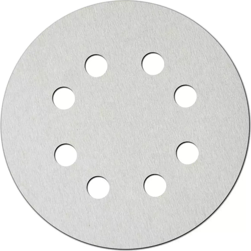 Abrazivie diski balti 180 mm, gradacija 240, Velcro, 5 gab.