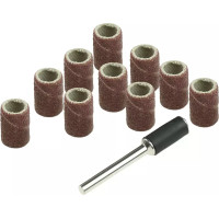 Slipešanas lente 6,3mm, K60, K120, komplekta 11 gab., (10+1 stienis 3,2 mm)